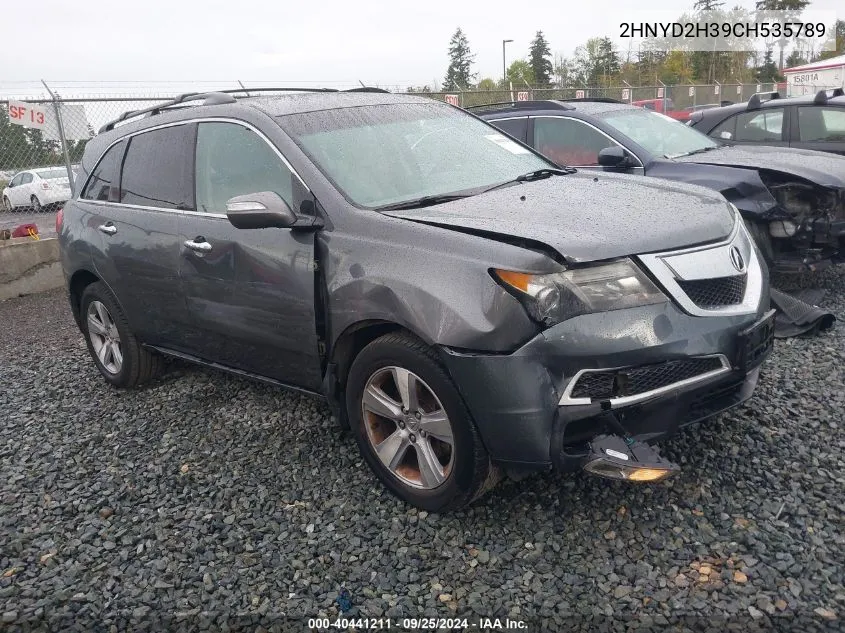 2012 Acura Mdx Technology Package VIN: 2HNYD2H39CH535789 Lot: 40441211