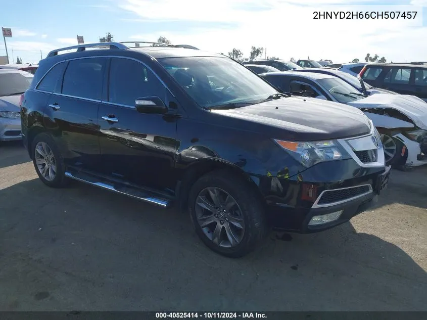 2012 Acura Mdx Advance Package VIN: 2HNYD2H66CH507457 Lot: 40525414