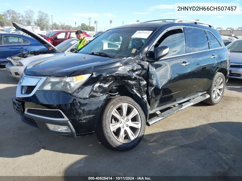 2012 Acura Mdx Advance Package VIN: 2HNYD2H66CH507457 Lot: 40525414