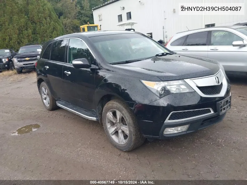 2012 Acura Mdx Technology Package VIN: 2HNYD2H39CH504087 Lot: 40567749