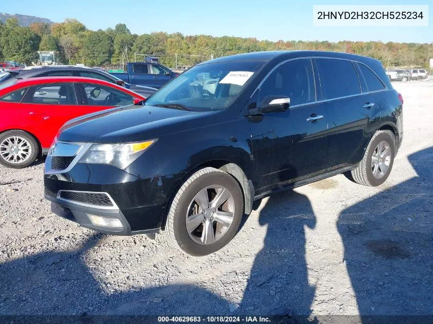 2012 Acura Mdx Technology Package VIN: 2HNYD2H32CH525234 Lot: 40629683