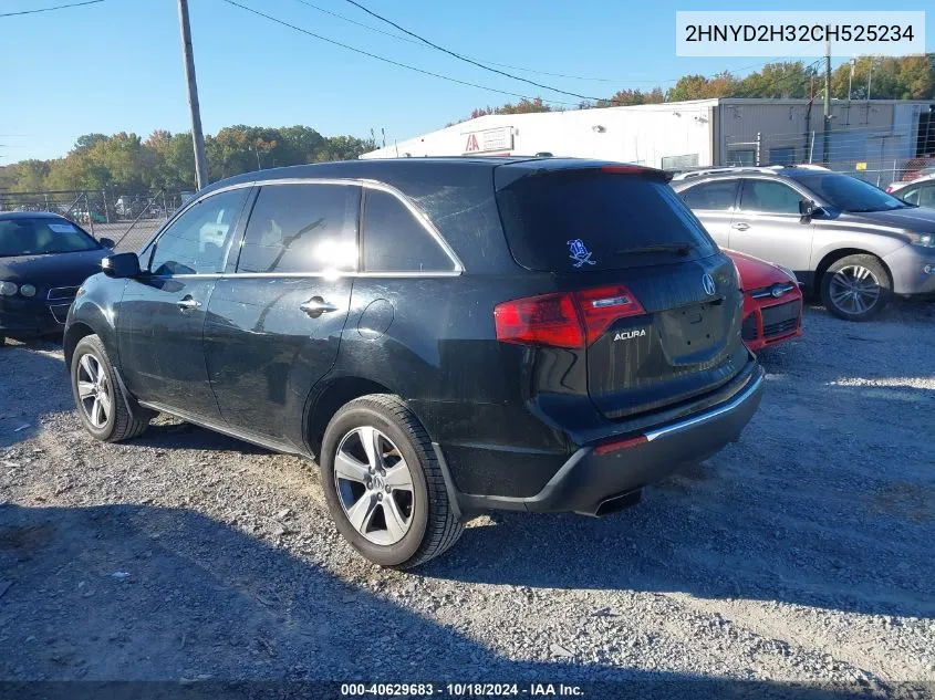 2012 Acura Mdx Technology Package VIN: 2HNYD2H32CH525234 Lot: 40629683