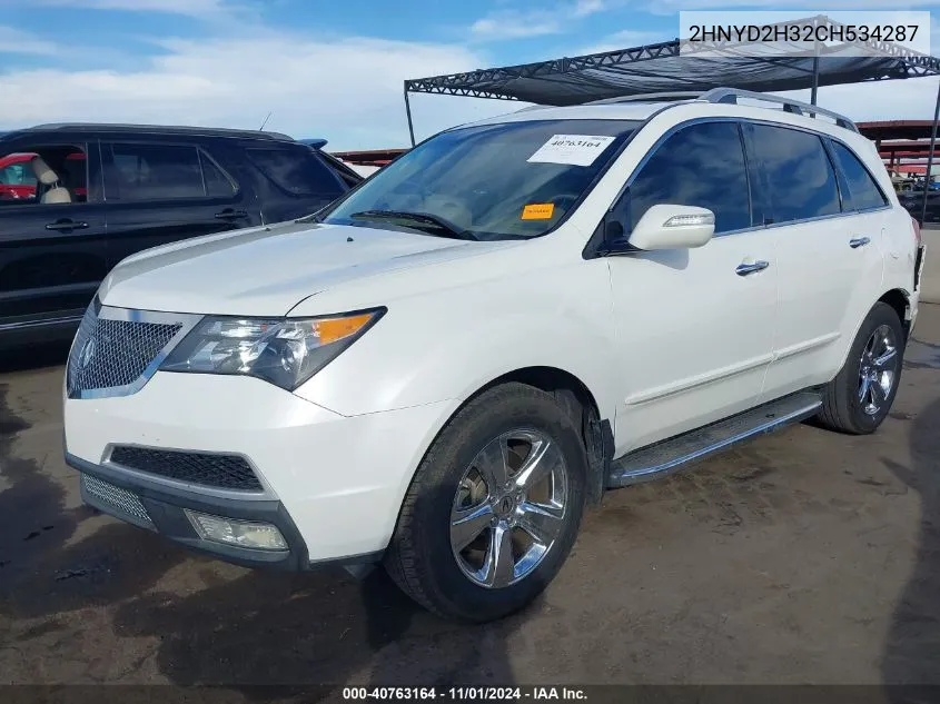 2012 Acura Mdx Technology Package VIN: 2HNYD2H32CH534287 Lot: 40763164