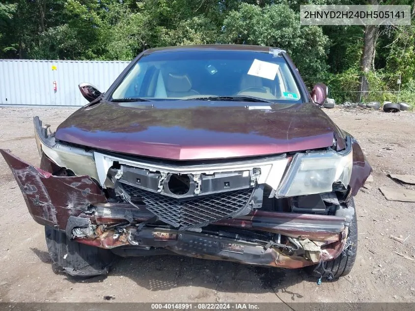 2013 Acura Mdx VIN: 2HNYD2H24DH505141 Lot: 40148991