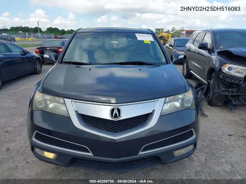 2013 Acura Mdx VIN: 2HNYD2H25DH516083 Lot: 40289750