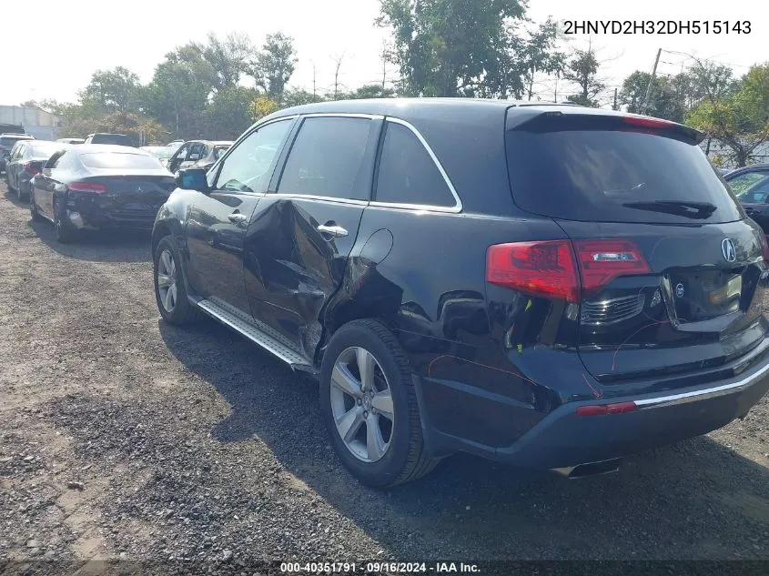 2013 Acura Mdx Technology VIN: 2HNYD2H32DH515143 Lot: 40351791