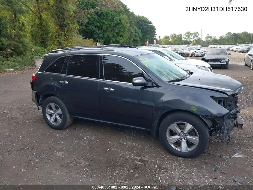 2013 Acura Mdx Technology Package VIN: 2HNYD2H31DH517630 Lot: 40361482