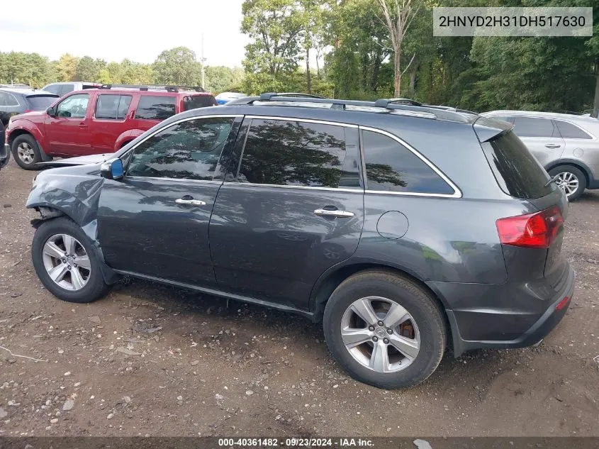 2013 Acura Mdx Technology Package VIN: 2HNYD2H31DH517630 Lot: 40361482