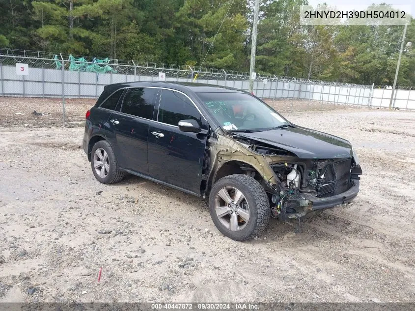 2013 Acura Mdx Technology Package VIN: 2HNYD2H39DH504012 Lot: 40447872