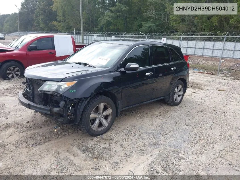 2013 Acura Mdx Technology Package VIN: 2HNYD2H39DH504012 Lot: 40447872