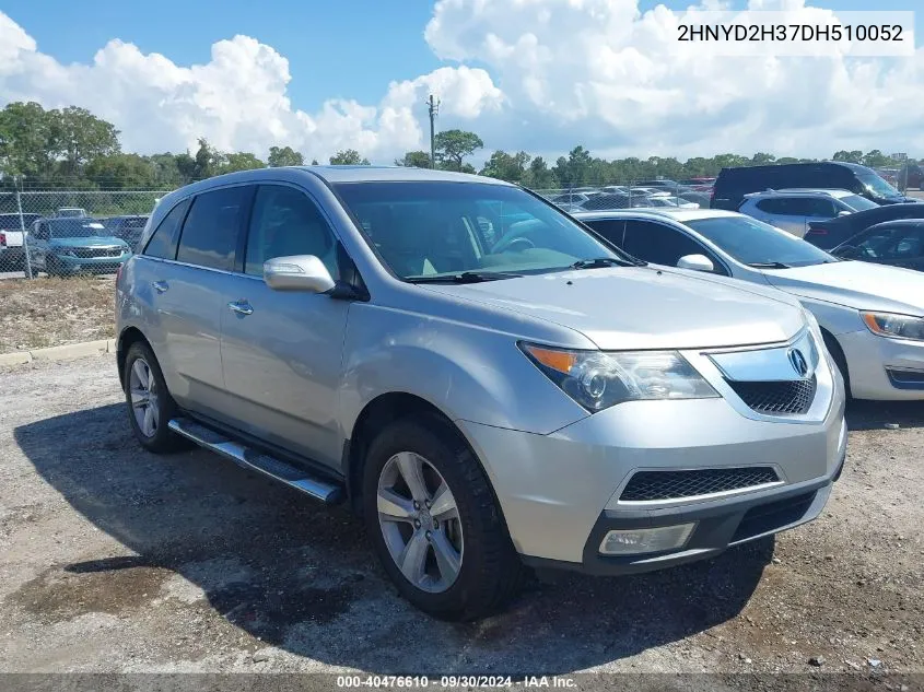 2013 Acura Mdx Technology VIN: 2HNYD2H37DH510052 Lot: 40476610