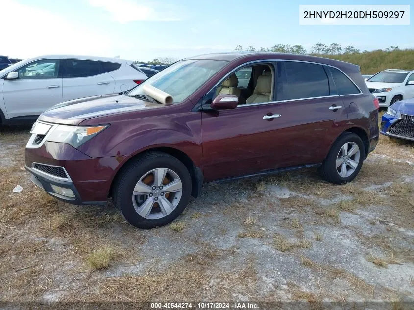 2013 Acura Mdx VIN: 2HNYD2H20DH509297 Lot: 40544274