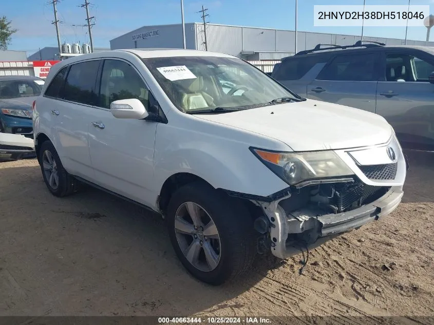 2013 Acura Mdx Technology Package VIN: 2HNYD2H38DH518046 Lot: 40663444