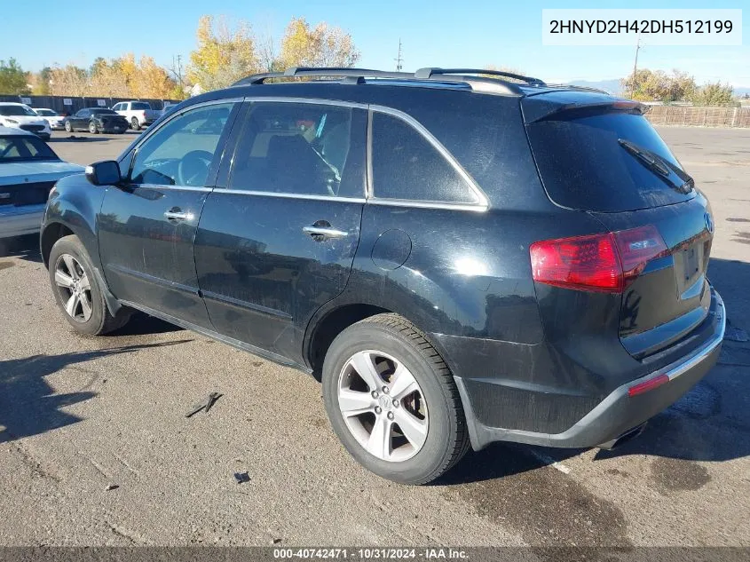 2013 Acura Mdx Technology Package VIN: 2HNYD2H42DH512199 Lot: 40742471