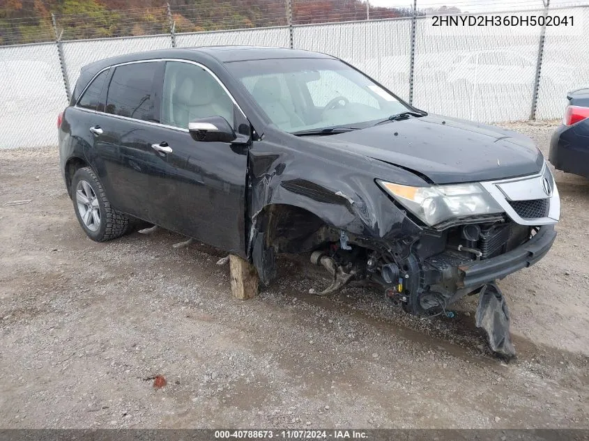 2013 Acura Mdx Technology Package VIN: 2HNYD2H36DH502041 Lot: 40788673