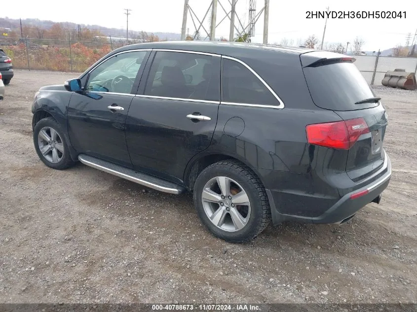 2013 Acura Mdx Technology Package VIN: 2HNYD2H36DH502041 Lot: 40788673