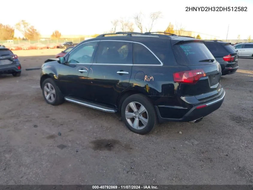 2013 Acura Mdx Technology Package VIN: 2HNYD2H32DH512582 Lot: 40792869