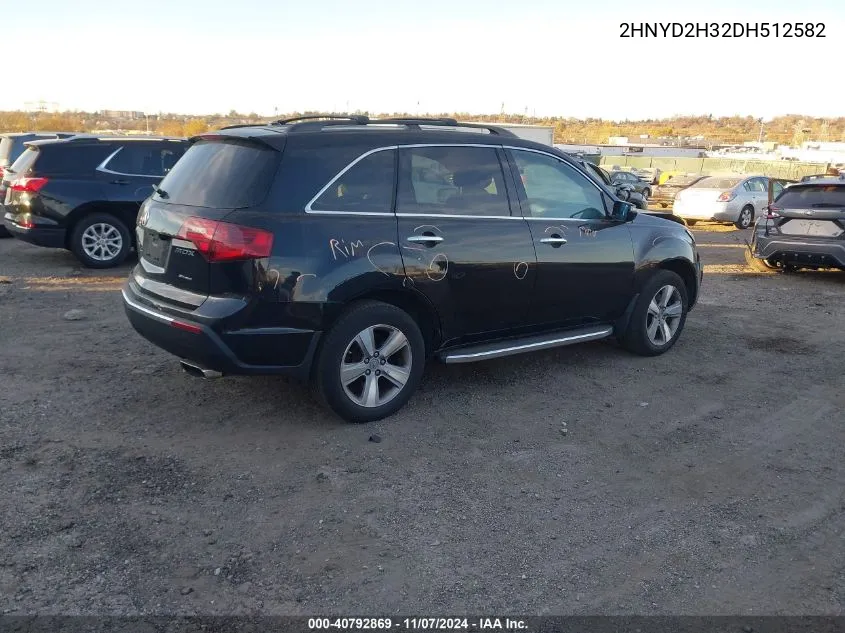 2013 Acura Mdx Technology Package VIN: 2HNYD2H32DH512582 Lot: 40792869