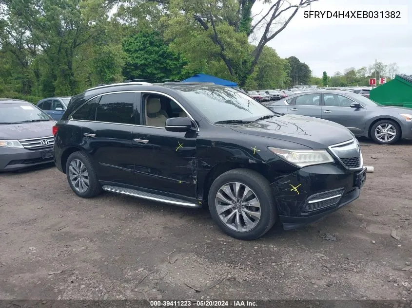 2014 Acura Mdx Technology Package VIN: 5FRYD4H4XEB031382 Lot: 39411223