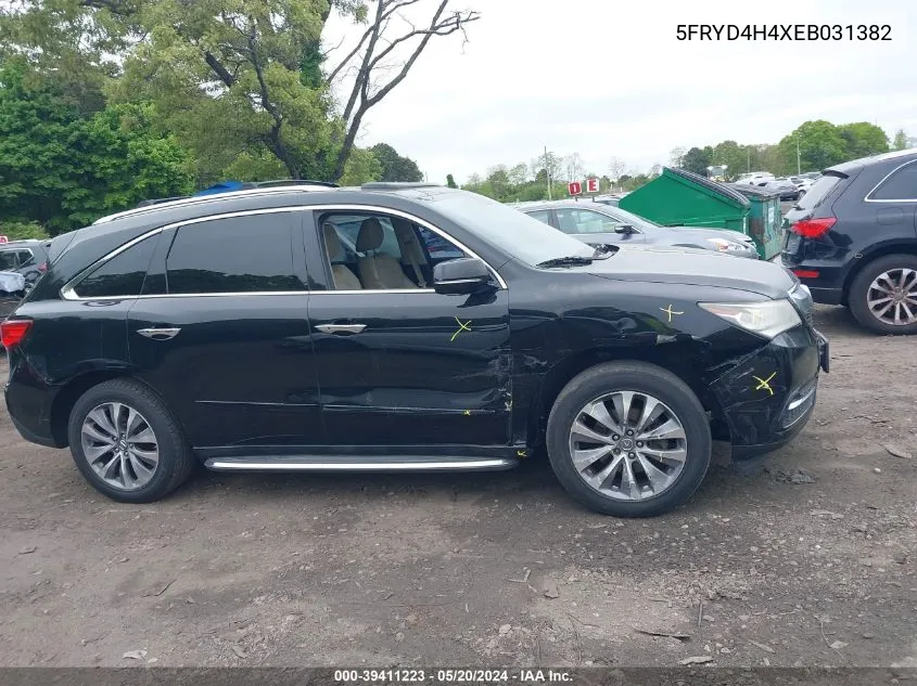 2014 Acura Mdx Technology Package VIN: 5FRYD4H4XEB031382 Lot: 39411223