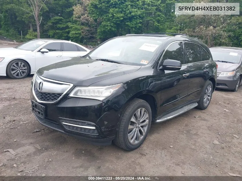 2014 Acura Mdx Technology Package VIN: 5FRYD4H4XEB031382 Lot: 39411223