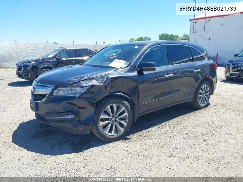 2014 Acura Mdx Technology Package VIN: 5FRYD4H48EB021739 Lot: 39632339