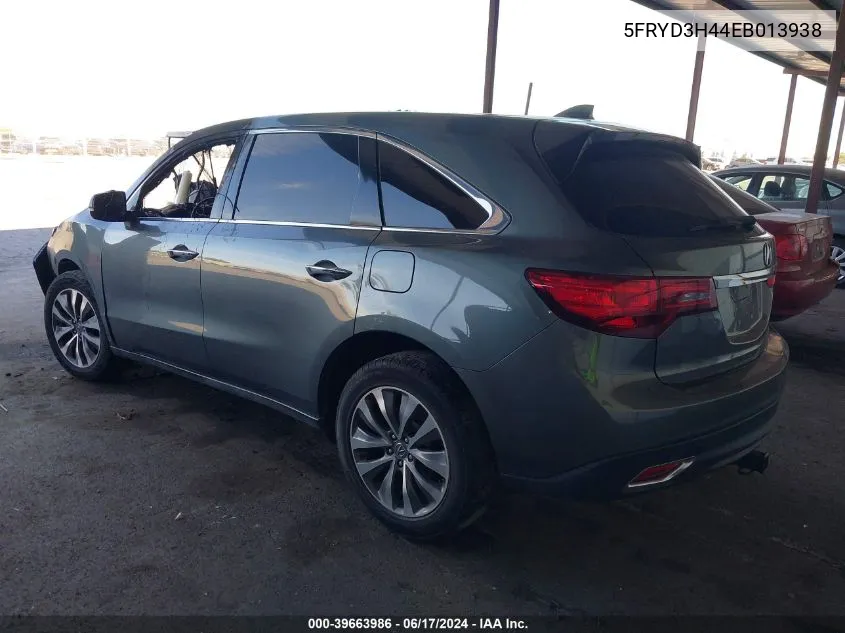 5FRYD3H44EB013938 2014 Acura Mdx Technology Package