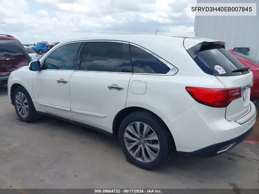 5FRYD3H40EB007845 2014 Acura Mdx Technology Package