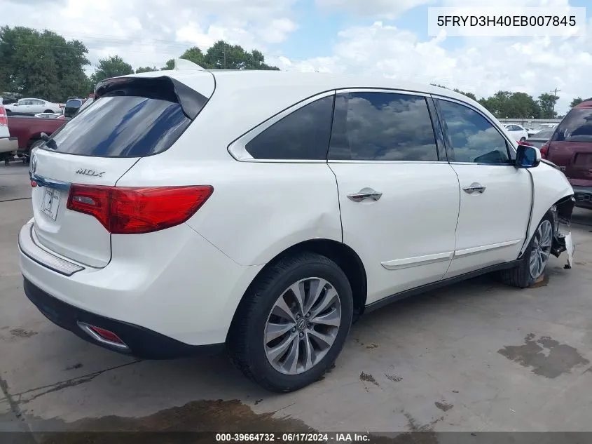 5FRYD3H40EB007845 2014 Acura Mdx Technology Package