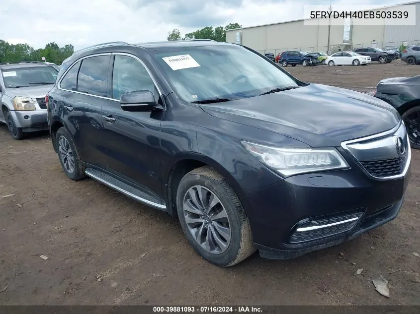 5FRYD4H40EB503539 2014 Acura Mdx Technology Package