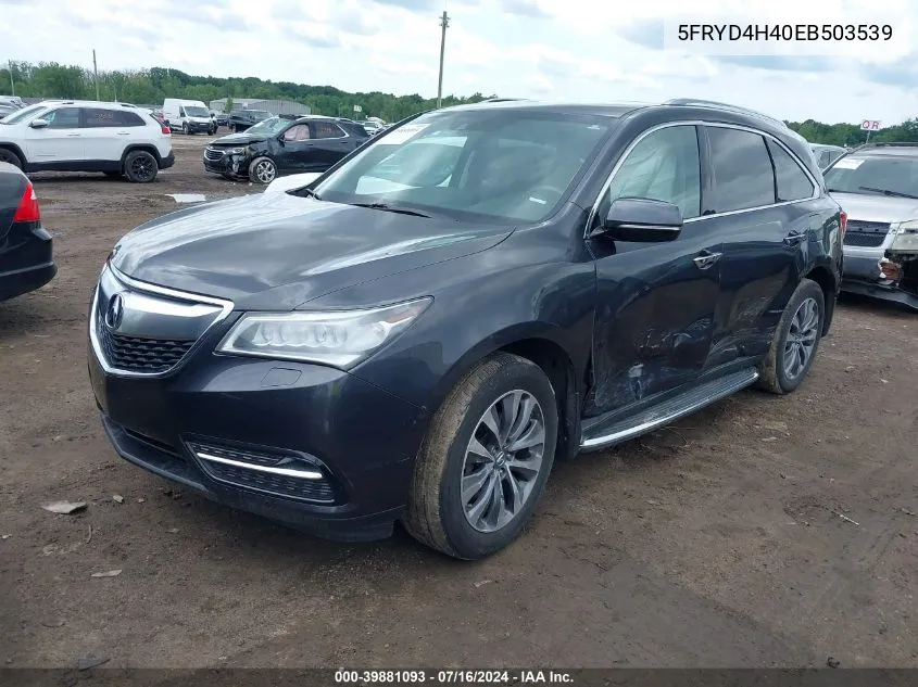 5FRYD4H40EB503539 2014 Acura Mdx Technology Package