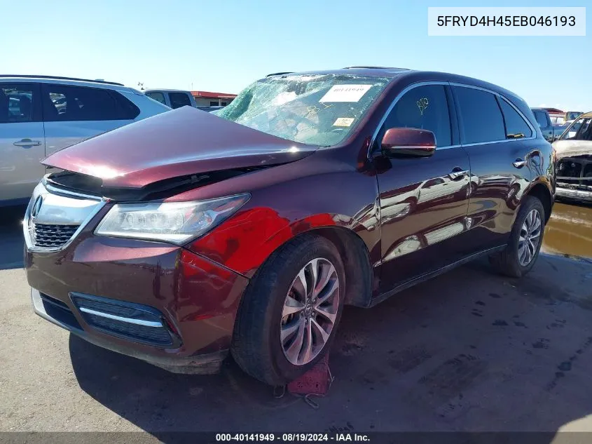 5FRYD4H45EB046193 2014 Acura Mdx Technology Package