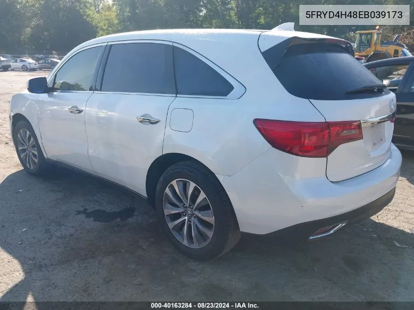 5FRYD4H48EB039173 2014 Acura Mdx Technology Package