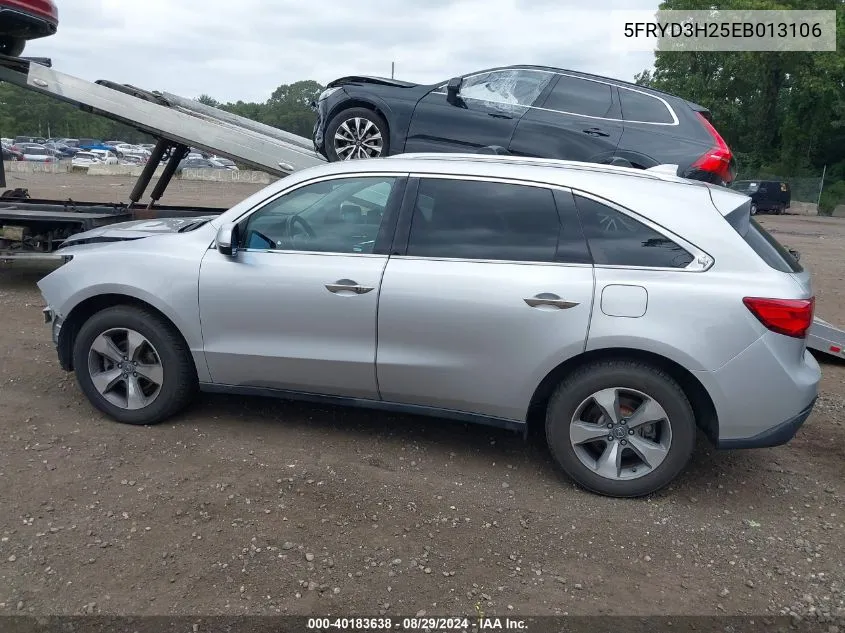 2014 Acura Mdx VIN: 5FRYD3H25EB013106 Lot: 40183638