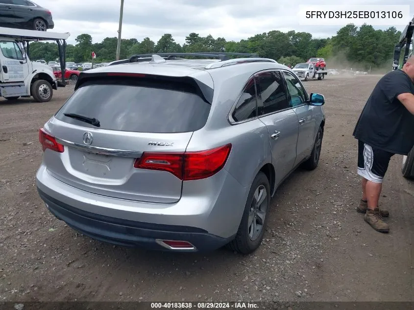 2014 Acura Mdx VIN: 5FRYD3H25EB013106 Lot: 40183638