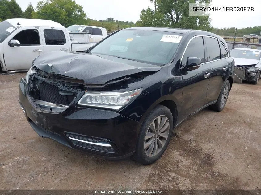 2014 Acura Mdx Technology Package VIN: 5FRYD4H41EB030878 Lot: 40230855