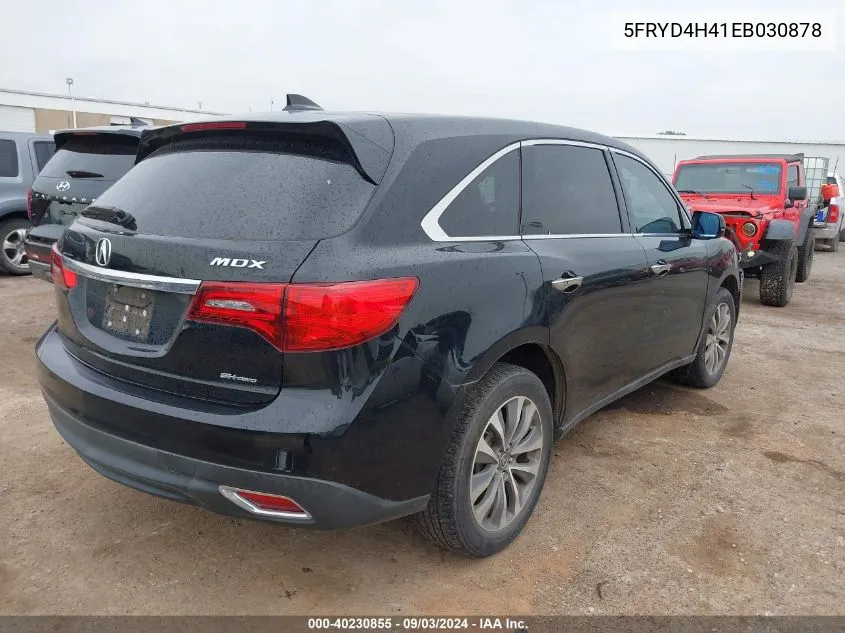 2014 Acura Mdx Technology Package VIN: 5FRYD4H41EB030878 Lot: 40230855