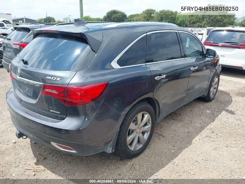 2014 Acura Mdx Advance VIN: 5FRYD4H85EB010250 Lot: 40254861