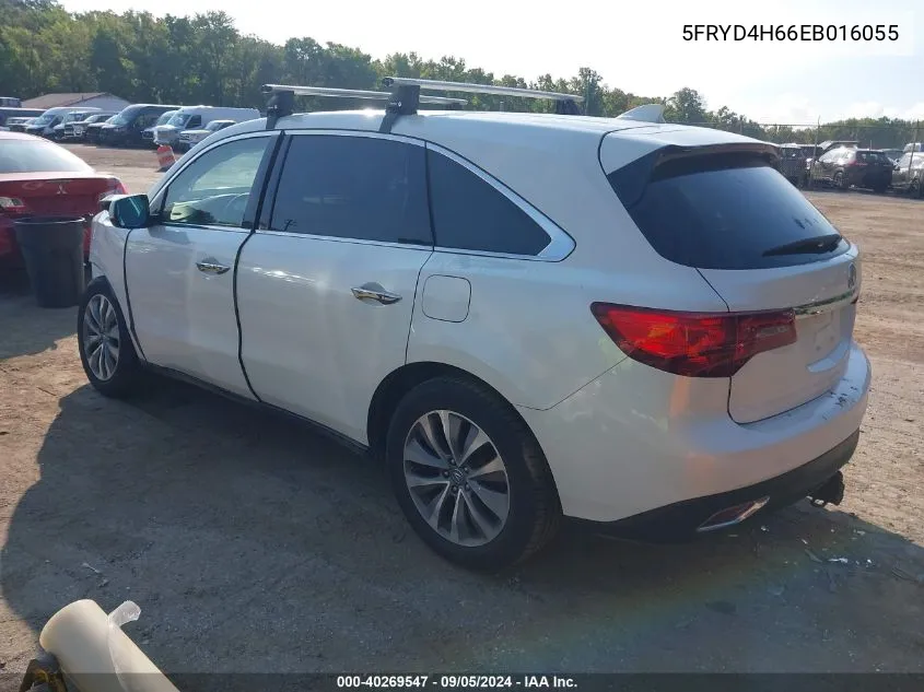 2014 Acura Mdx Technology VIN: 5FRYD4H66EB016055 Lot: 40269547