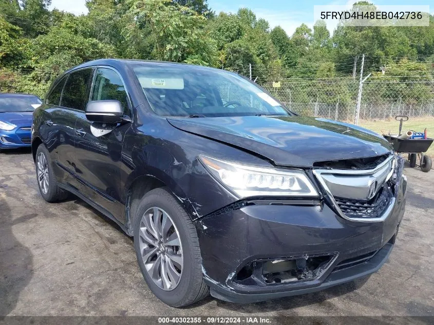 5FRYD4H48EB042736 2014 Acura Mdx Technology Package