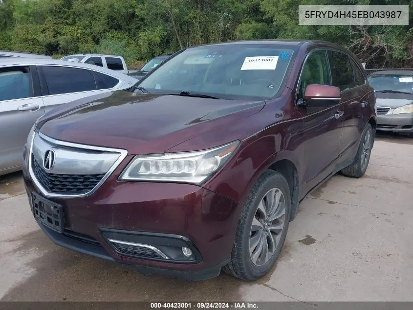 5FRYD4H45EB043987 2014 Acura Mdx Technology Package