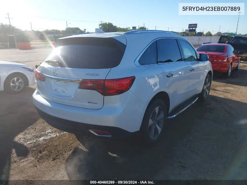 2014 Acura Mdx VIN: 5FRYD4H23EB007889 Lot: 40460269