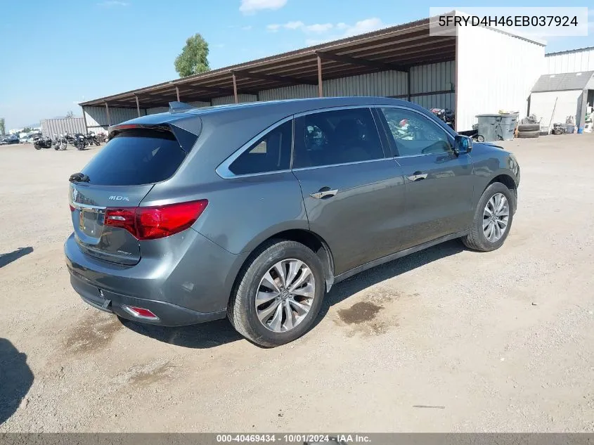 5FRYD4H46EB037924 2014 Acura Mdx Technology Package