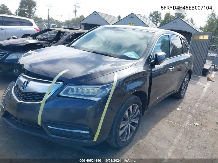 5FRYD4H45EB007104 2014 Acura Mdx Technology Package