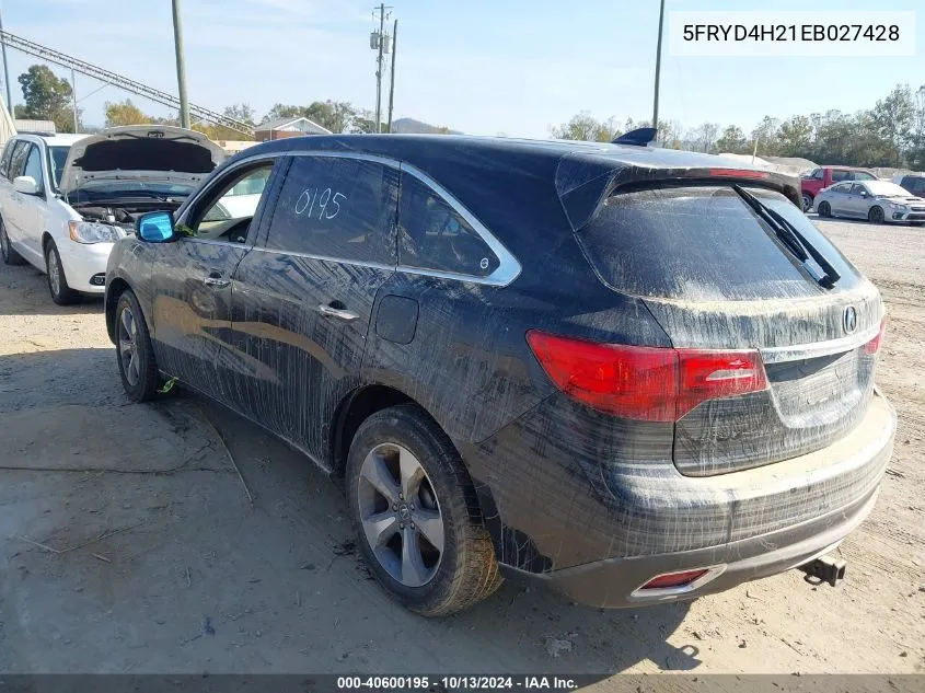 5FRYD4H21EB027428 2014 Acura Mdx