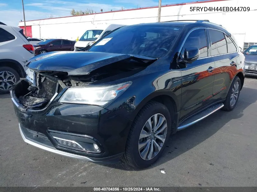 2014 Acura Mdx Technology VIN: 5FRYD4H44EB044709 Lot: 40704356