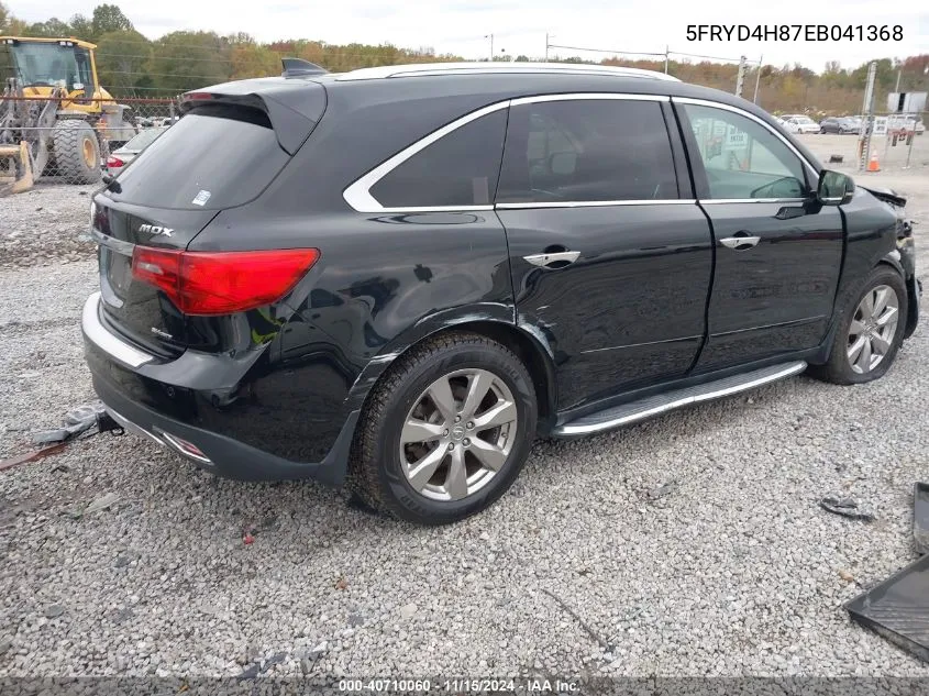 2014 Acura Mdx Advance Pkg W/Entertainment Pkg VIN: 5FRYD4H87EB041368 Lot: 40710060