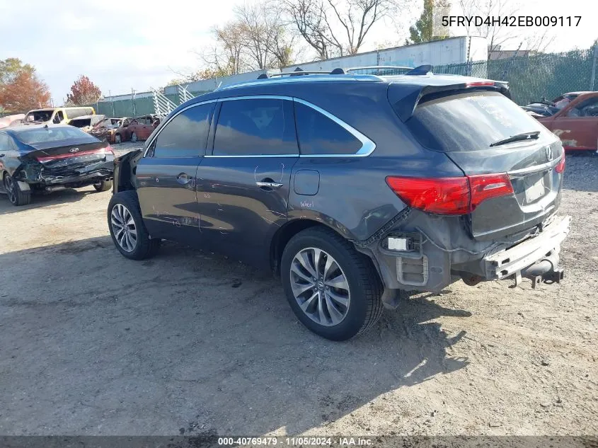 2014 Acura Mdx Technology Package VIN: 5FRYD4H42EB009117 Lot: 40769479