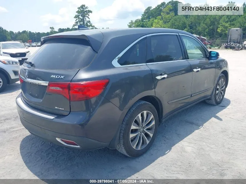 5FRYD4H43FB004140 2015 Acura Mdx Technology Package