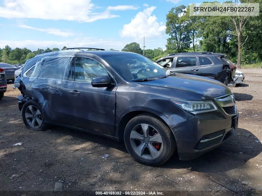 5FRYD4H24FB022287 2015 Acura Mdx